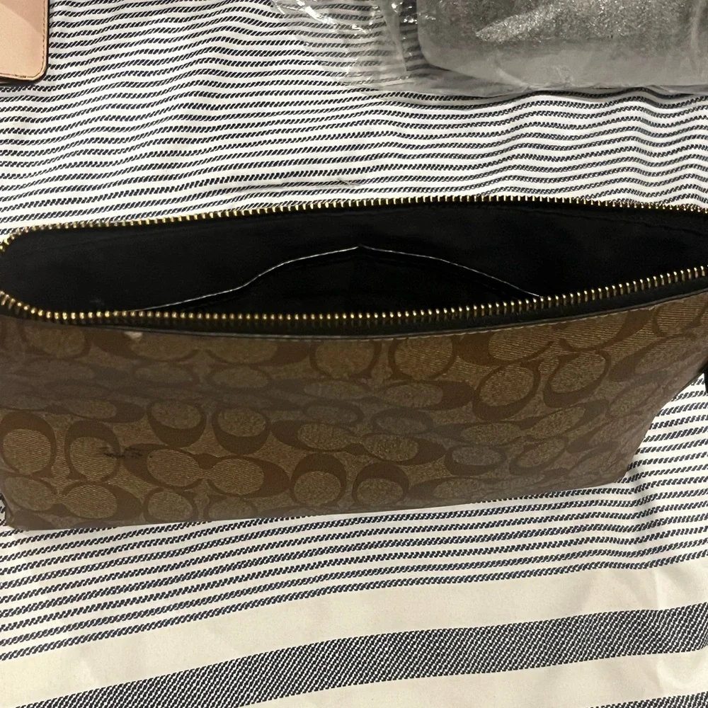 Coach Brown Signature Wristlet - Picture 3 of 8
